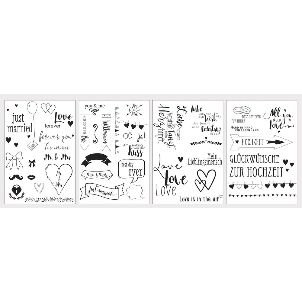 Tansferpapier mit Vorlagen Liebe