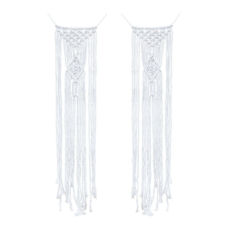 Wandbehang Makramee weiss