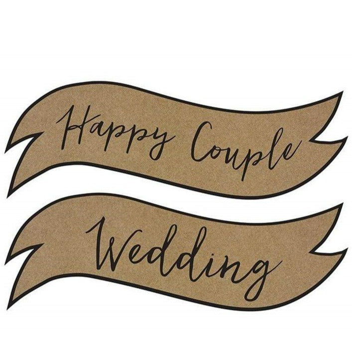 Hochzeit Schilder Happy Couple und Wedding
