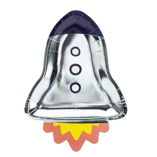 Pappteller Rakete Motiv