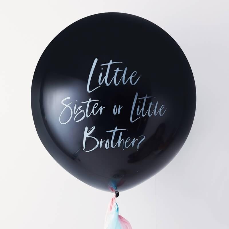 XXL Ballon Gender Reveal Sister or Brother